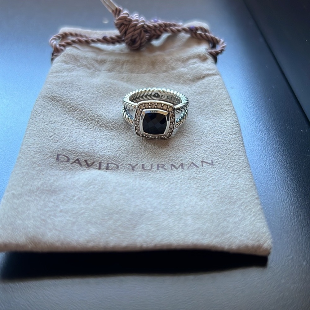 David Yurman Albion Ring Black Onyx Size 5.5 - Picture 4 of 4